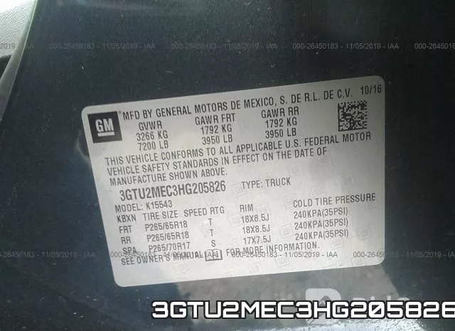 3GTU2MEC3HG205826 фото 10