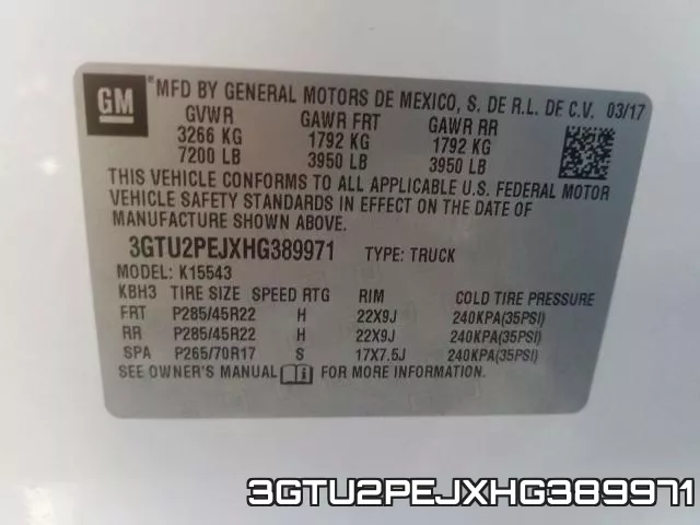 3GTU2PEJXHG389971 фото 2