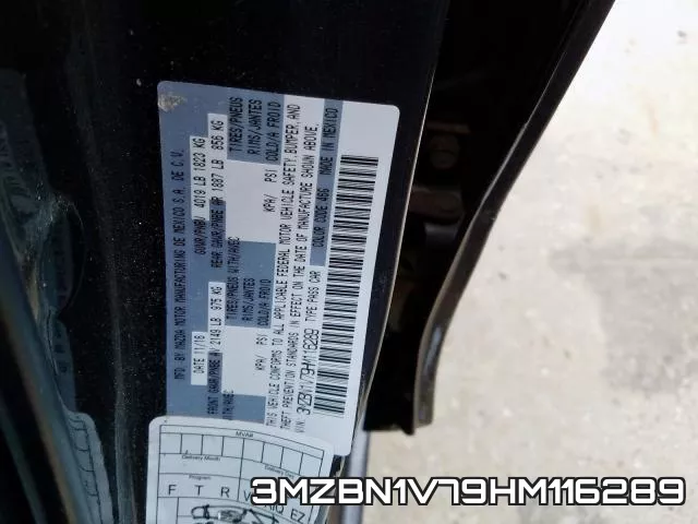 3MZBN1V79HM116289 фото 2
