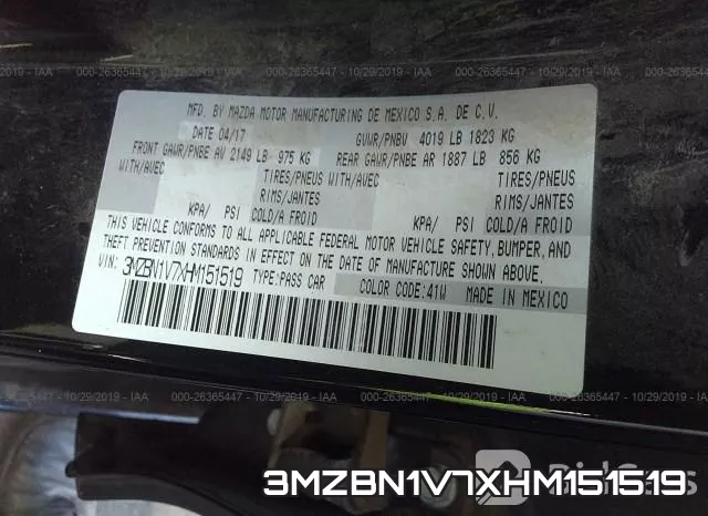 3MZBN1V7XHM151519 фото 10