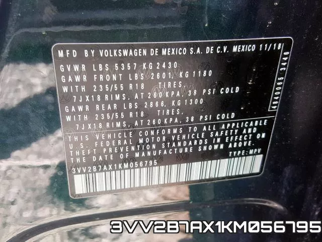 3VV2B7AX1KM056795 фото 2