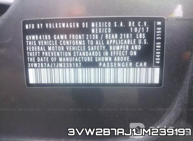 3VW2B7AJ1JM239197 фото 10