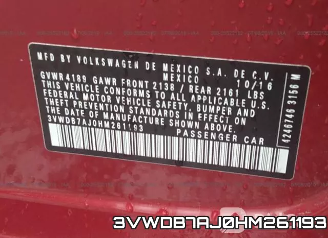 3VWDB7AJ0HM261193 фото 10
