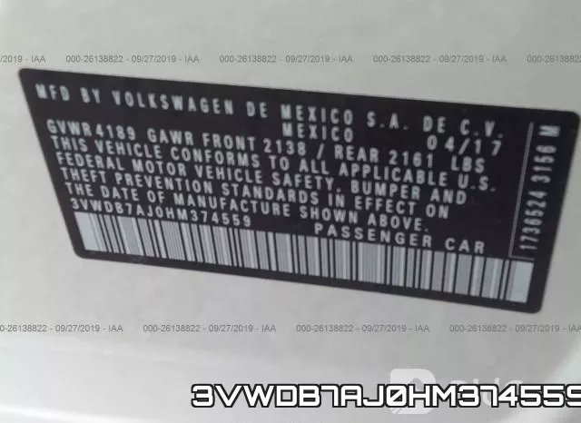 3VWDB7AJ0HM374559 фото 9