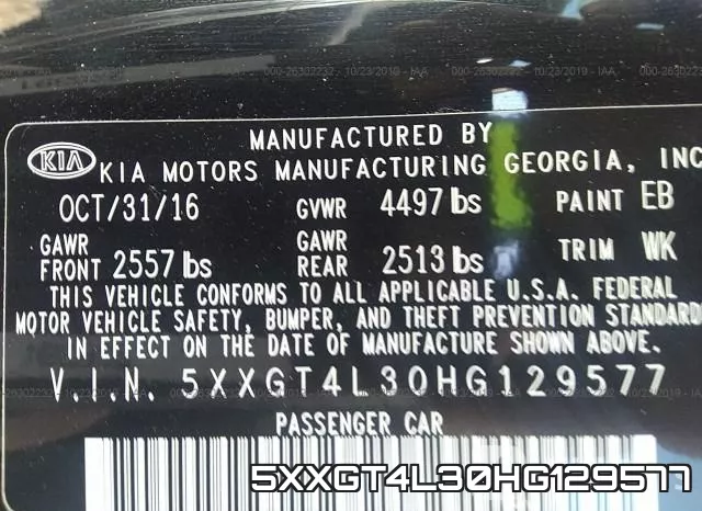5XXGT4L30HG129577 фото 10