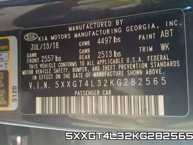 5XXGT4L32KG282565 фото 2