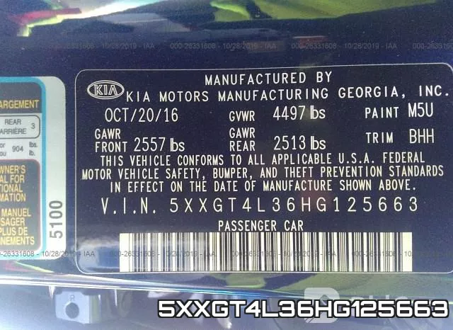 5XXGT4L36HG125663 фото 10