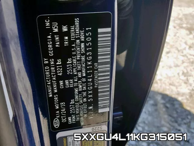 5XXGU4L11KG315051 фото 2