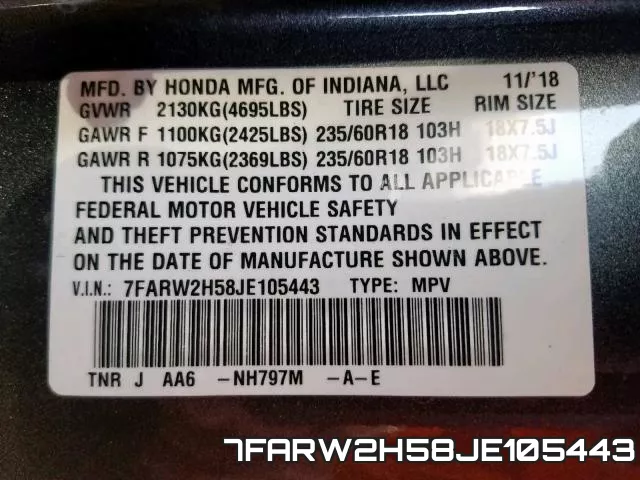 7FARW2H58JE105443 фото 2