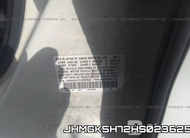 JHMGK5H72HS023625 фото 10