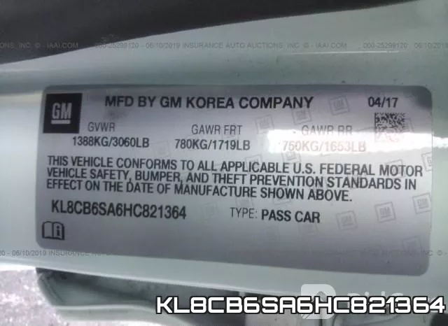 KL8CB6SA6HC821364 фото 10