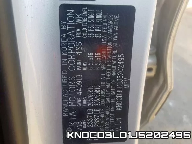 KNDCD3LD1J5202495 фото 2