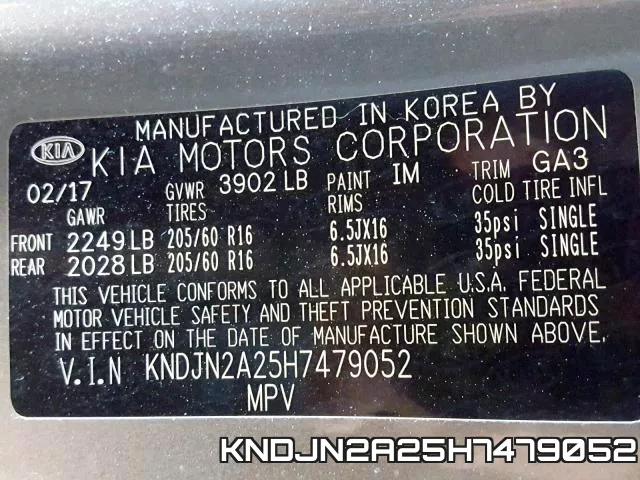 KNDJN2A25H7479052 фото 2