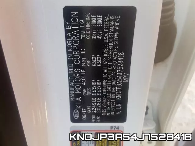 KNDJP3A54J7528418 фото 2