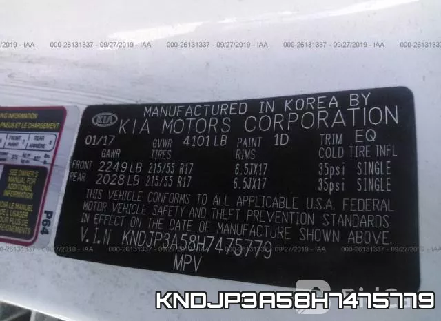 KNDJP3A58H7475779 фото 10