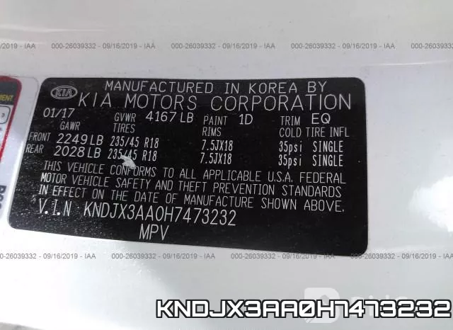 KNDJX3AA0H7473232 фото 10