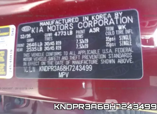 KNDPR3A68H7243499 фото 10