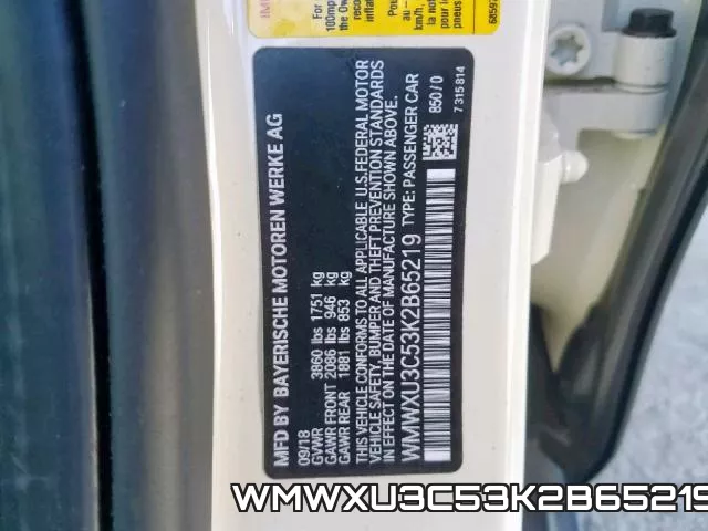WMWXU3C53K2B65219 фото 2