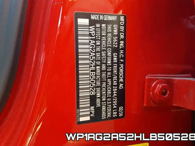 WP1AG2A52HLB50528 фото 2