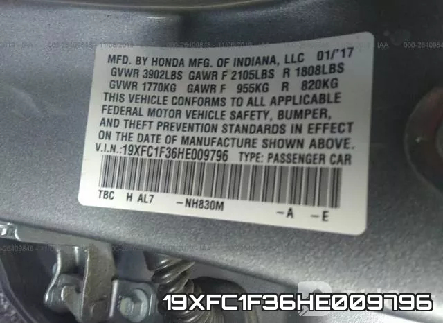 19XFC1F36HE009796 фото 10