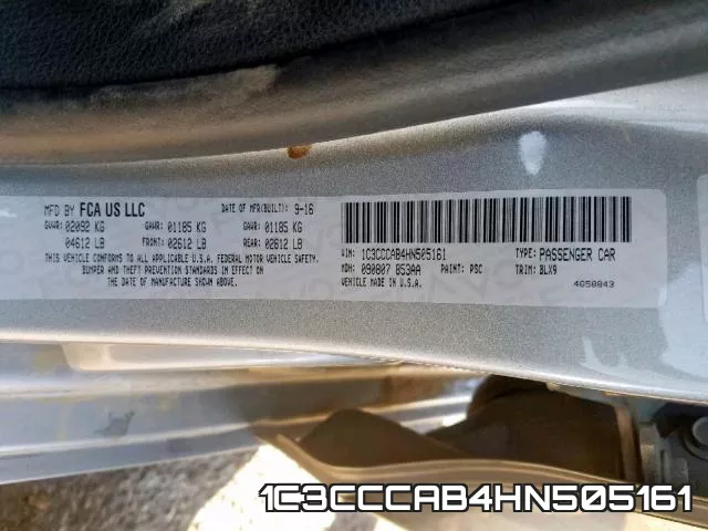 1C3CCCAB4HN505161 фото 2
