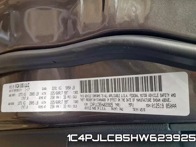 1C4PJLCB5HW623925 фото 2
