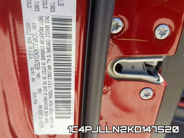 1C4PJLLN2KD147520 фото 2