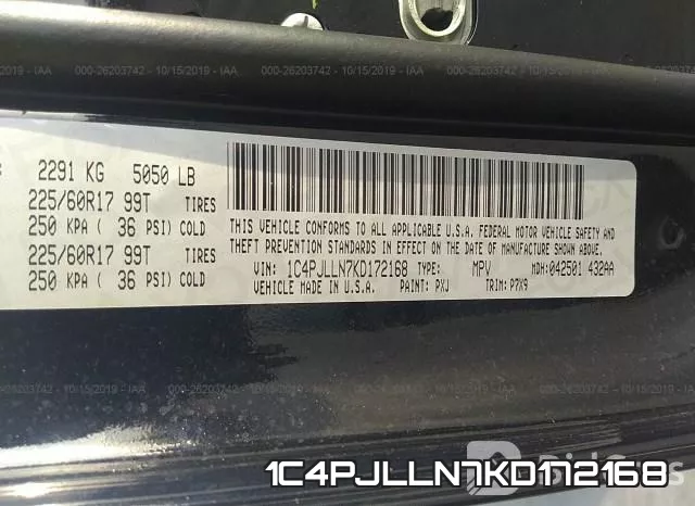 1C4PJLLN7KD172168 фото 10
