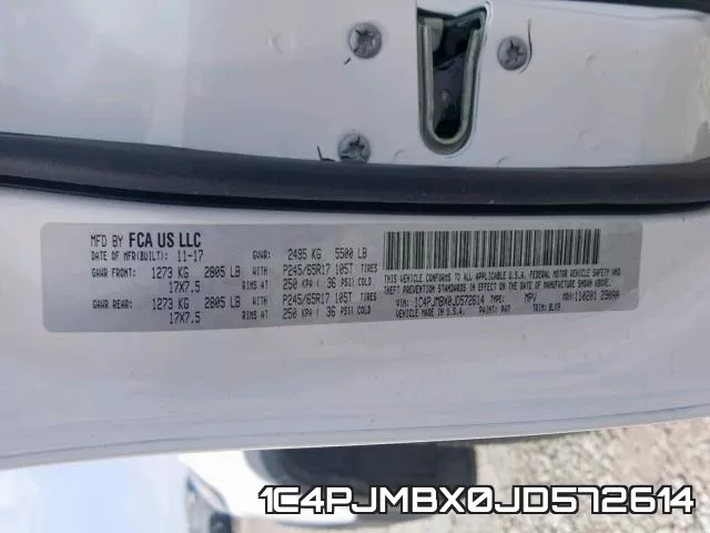 1C4PJMBX0JD572614 фото 2