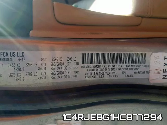 1C4RJEBG1HC877294 фото 2