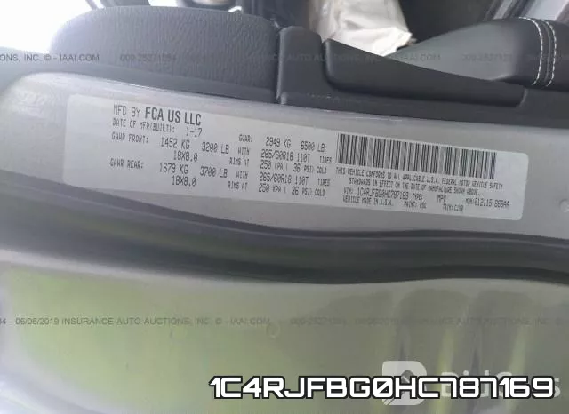 1C4RJFBG0HC787169 фото 10