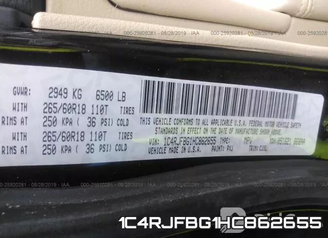 1C4RJFBG1HC862655 фото 10