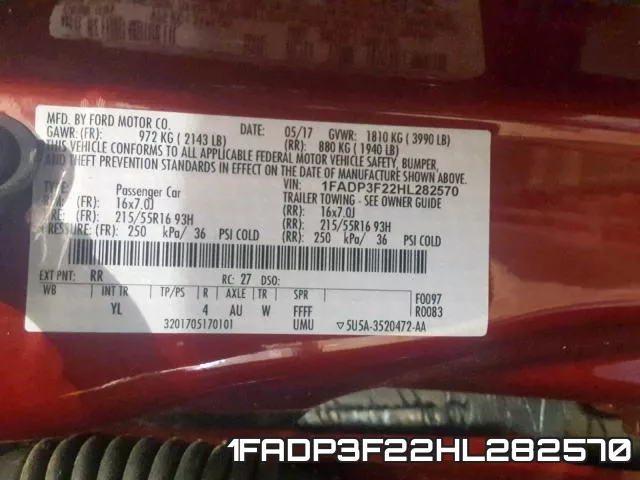 1FADP3F22HL282570 фото 2