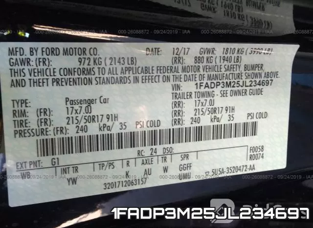 1FADP3M25JL234697 фото 10