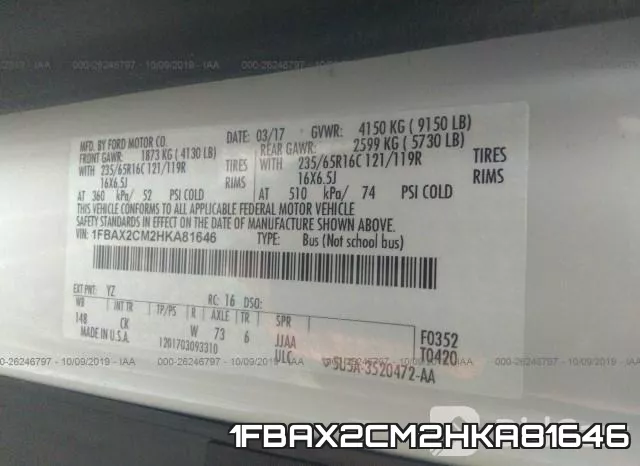 1FBAX2CM2HKA81646 фото 10
