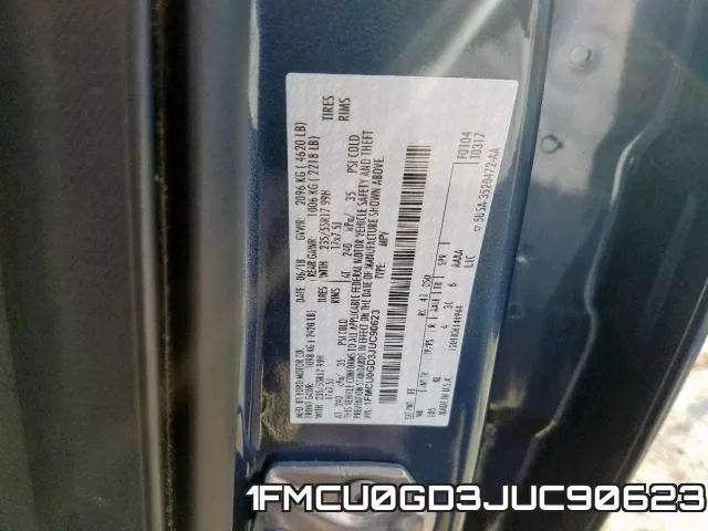 1FMCU0GD3JUC90623 фото 2
