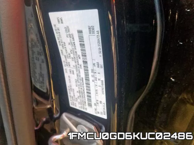 1FMCU0GD6KUC02486 фото 2