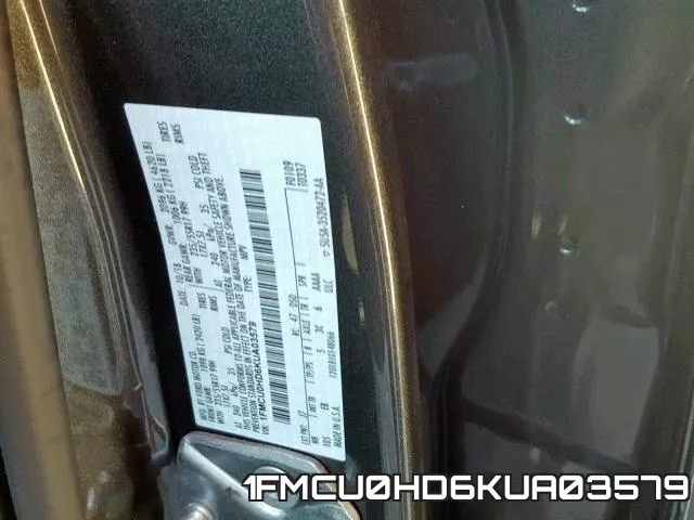 1FMCU0HD6KUA03579 фото 2
