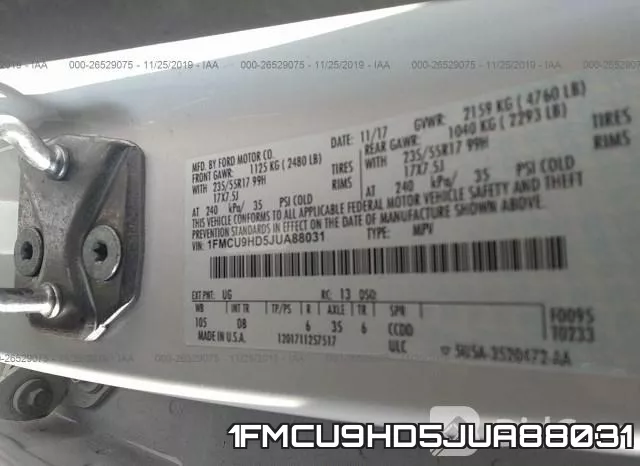 1FMCU9HD5JUA88031 фото 10