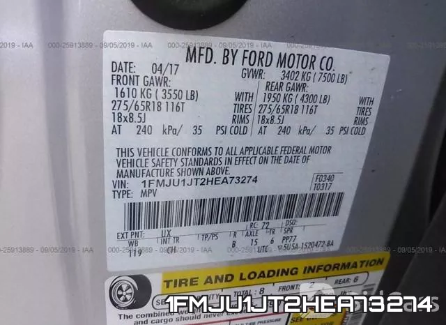 1FMJU1JT2HEA73274 фото 9