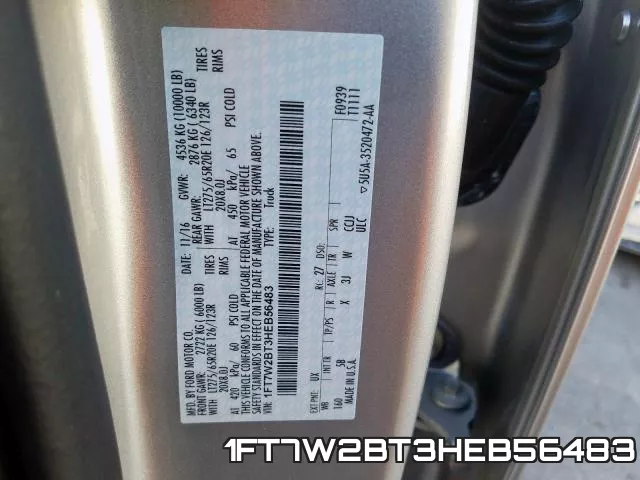 1FT7W2BT3HEB56483 фото 2