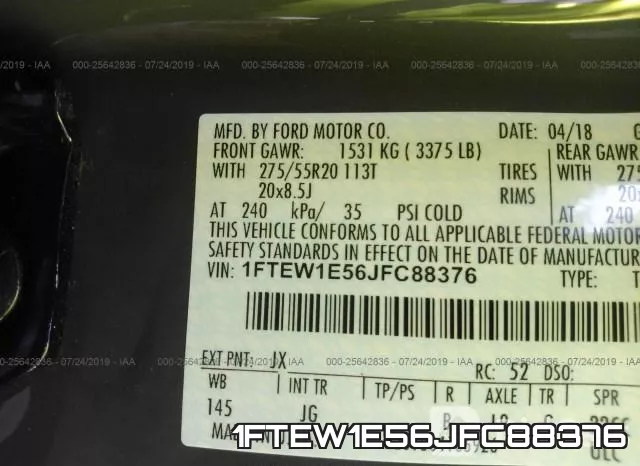 1FTEW1E56JFC88376 фото 10