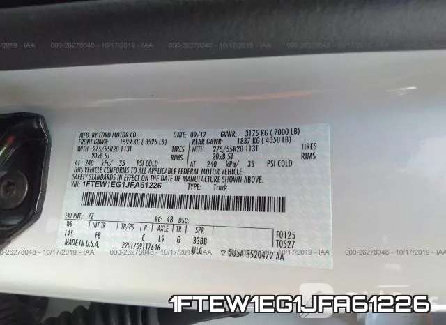 1FTEW1EG1JFA61226 фото 10