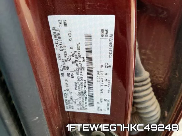 1FTEW1EG7HKC49248 фото 2