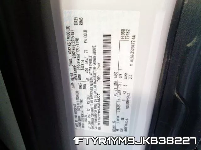 1FTYR1YM9JKB38227 фото 2
