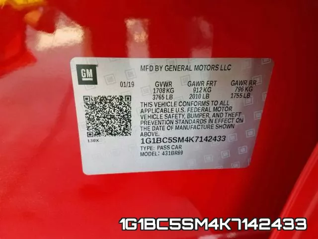 1G1BC5SM4K7142433 фото 2