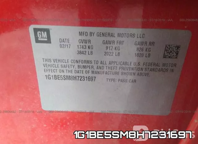 1G1BE5SM8H7231697 фото 7