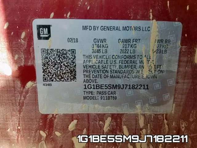1G1BE5SM9J7182211 фото 2
