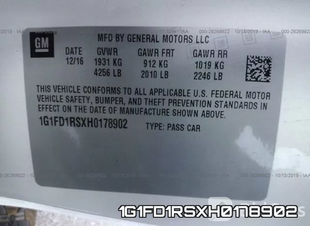 1G1FD1RSXH0178902 фото 10