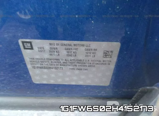 1G1FW6S02H4152173 фото 10